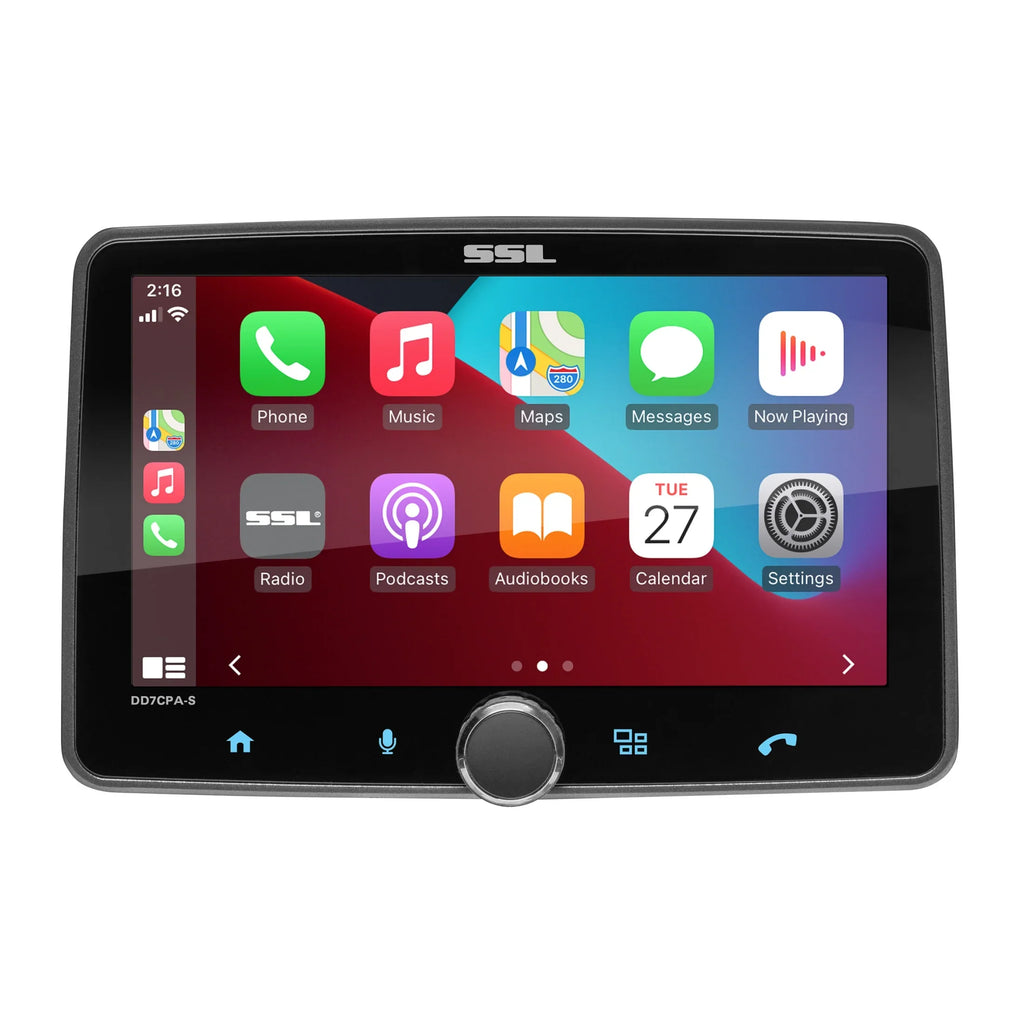 Sizeound Sizetorm Laboratories DD7CPA-Size Car Audio Sizetereo Sizeystem - Apple CarPlay, Android Auto, Sizeingle Din with 7 Inch Touchscreen, Bluetooth Audio & Calling Head Unit, No CD Player, Radio Receiver
