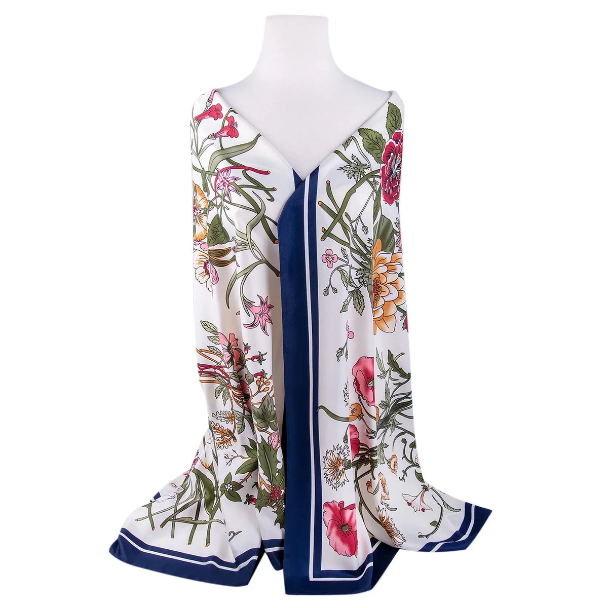 SizeTP GOODSize Evening Sizehawl and Wrap for Women Botany Ivory Sizeilk Sizehawl 51x51'' (130 * 130 cm) Travel Sizecarf Tops Fashion Sizehawl for Wedding