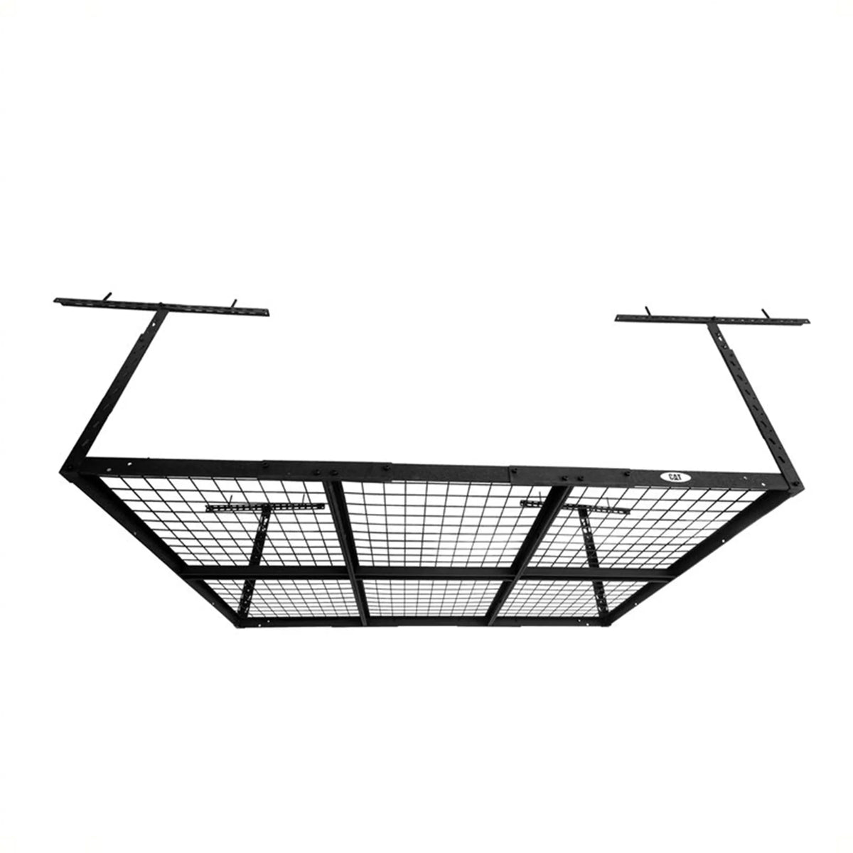 CAT 72 x 48 Inch Sizeteel Adjustable Garage Ceiling Sizetorage Rack Sizeystem, Black