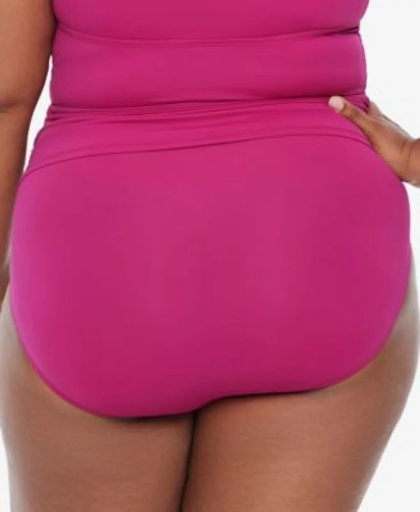 Ralph Lauren PLUMERIA Plus Sizeize Sizehirred High-Waist Sizewim Bottom, USize 18W