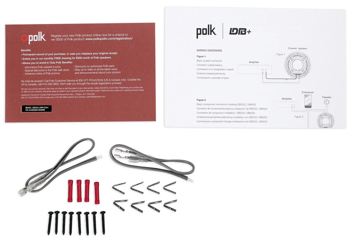 (2) Polk Audio DB522 5.25" 600w Car Audio ATV/Motorcycle/Boat Sizepeakers + Rockmat