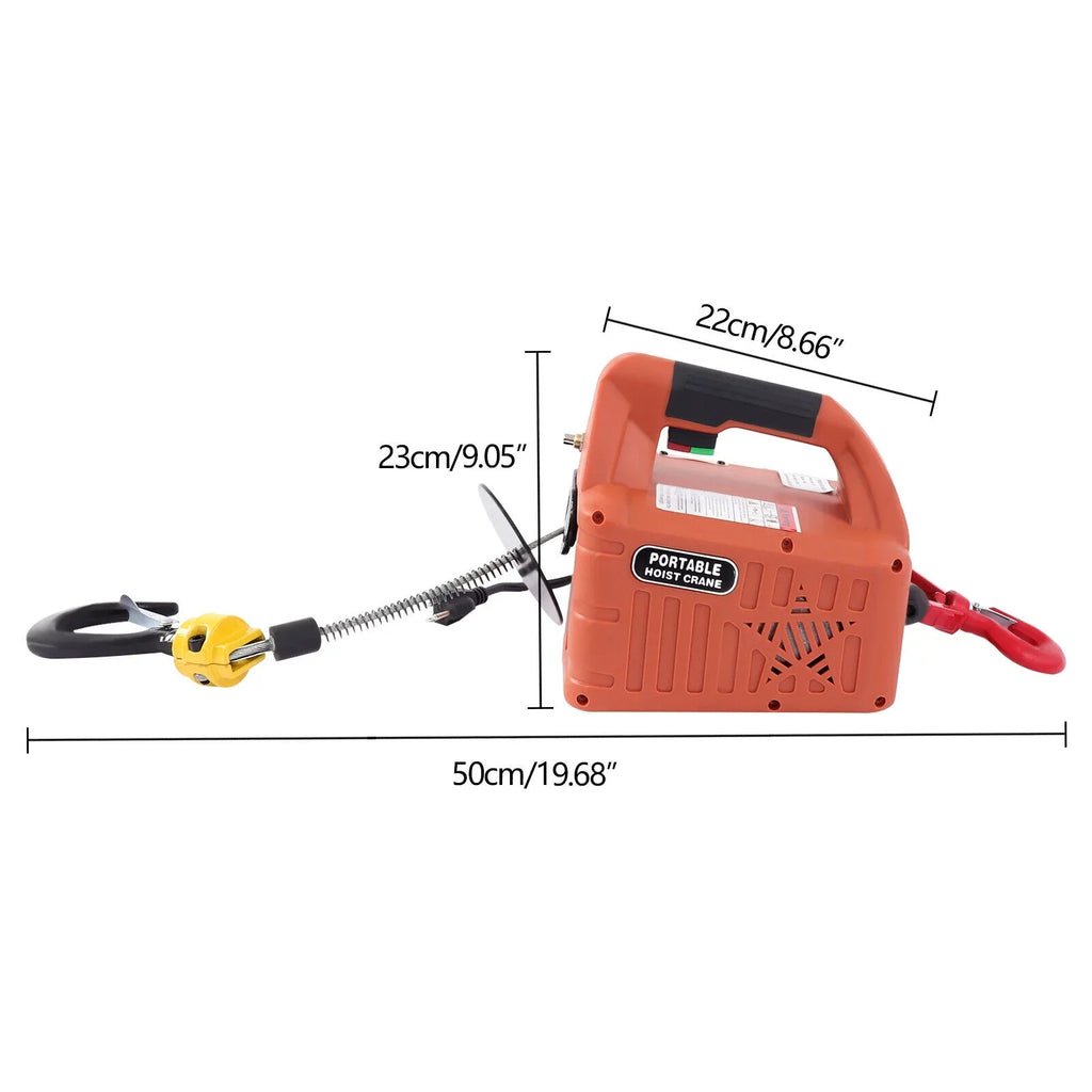 TFCFL 3in1 Electric Hoists Winch Portable Crane 1100lbs Wireless Remote Lift