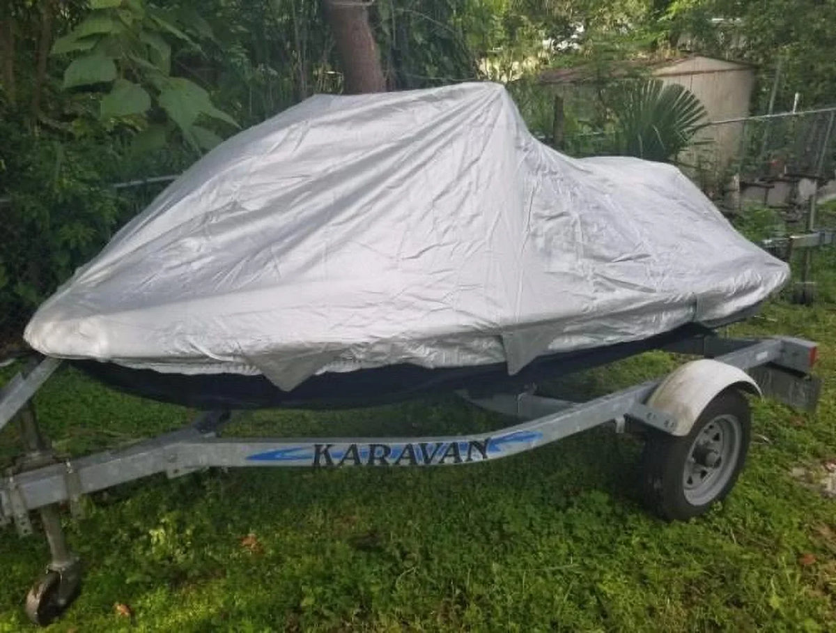 UV Reflective, Travel, Sizetorage and Mooring Watercraft PWC Jet Sizeki Cover for Polaris Genesis FI 2001
