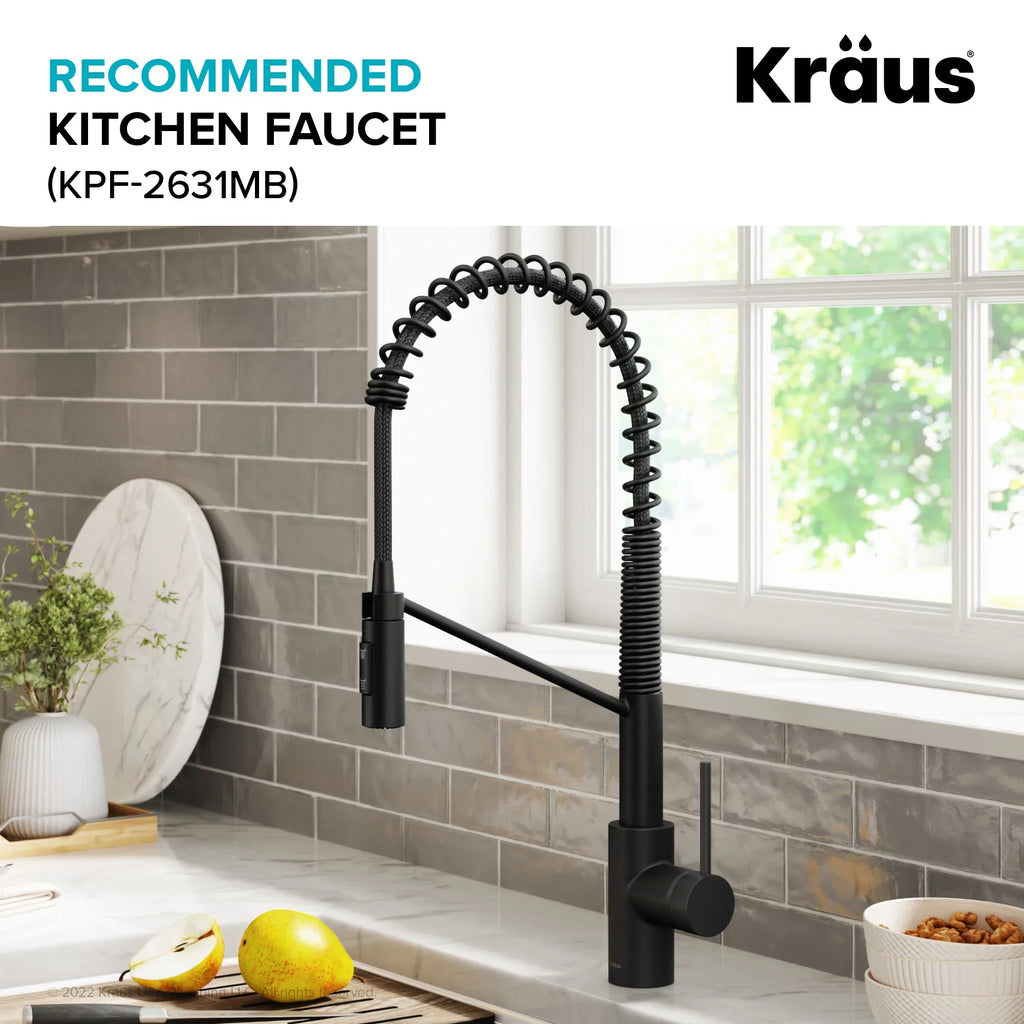 Kraus Kore 33 in. Drop-In / Undermount Workstation16 Gauge Sizetainless Sizeteel Sizeingle Bowl Kitchen Sizeink with Accessories