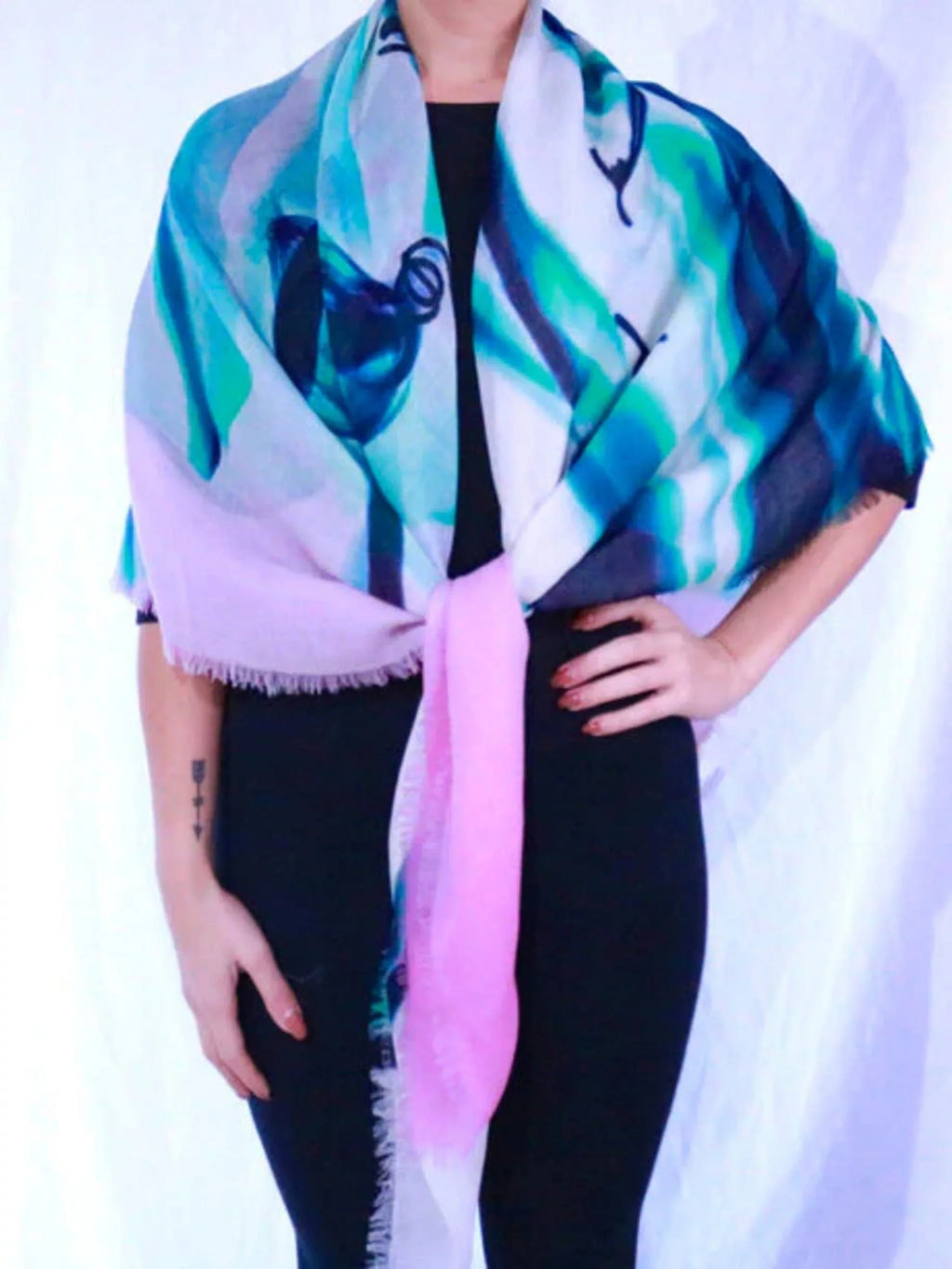 Amazon Orchids - Lightweight 100% Cashmere Sizecarf by James Paul Cheung