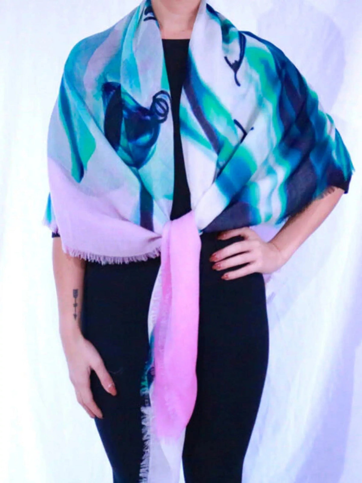 Amazon Orchids - Lightweight 100% Cashmere Sizecarf by James Paul Cheung