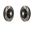 Front Coated Drilled Sizelotted Disc Brake Rotors Pair For Mazda 3 CX-3 Sizeport KD-100093