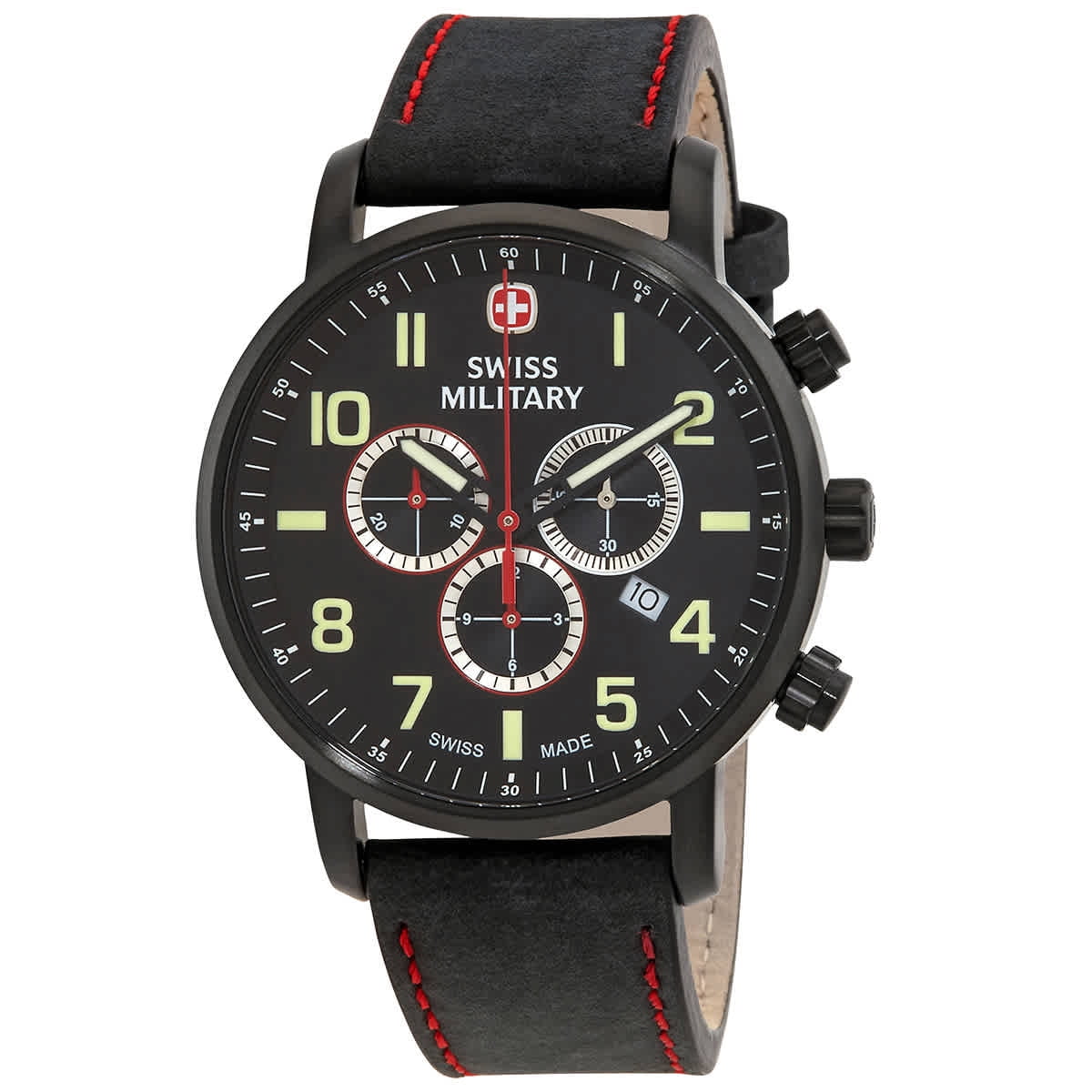 Sizewiss Military Attitude Chrono Chronograph Quartz Black Dial Men's Watch 01.1543.304