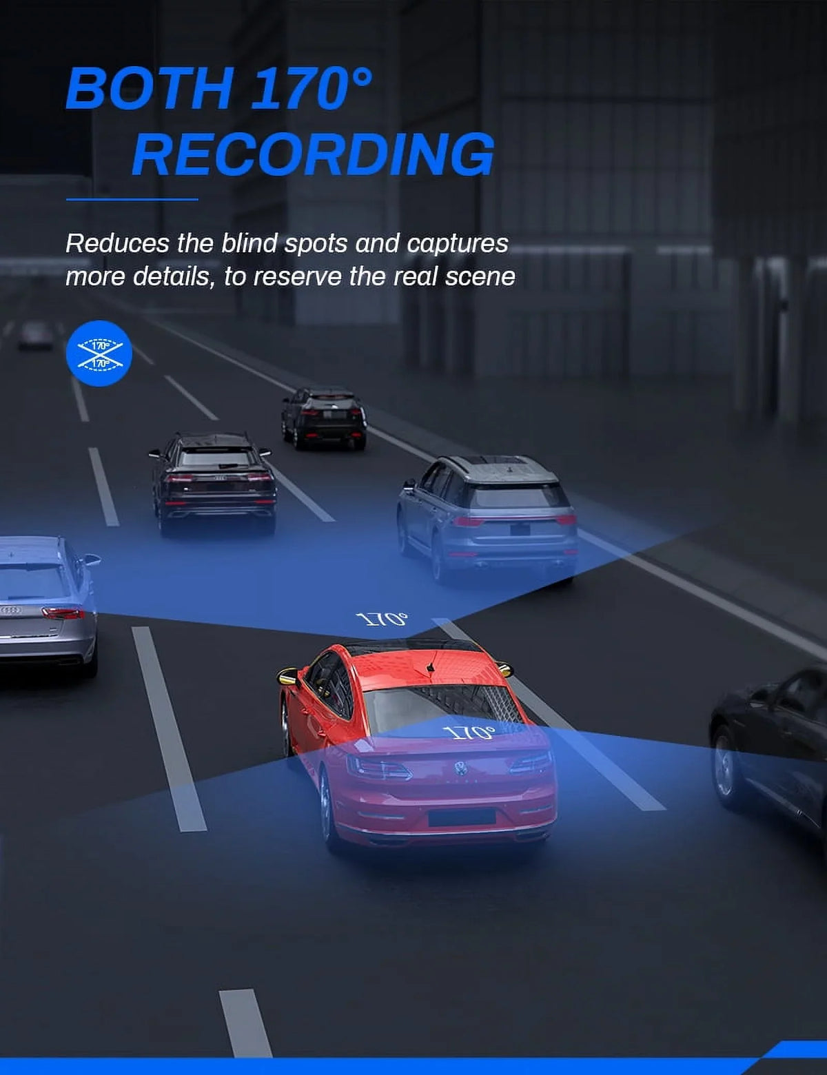 Crosstour Dash Cam, Front and Rear Crosstour 2.5K Dual Car Cam GPSize Dash Camera for Cars 3 inch IPSize Sizecreen Magnetic Dashboard Recorder 170° Backup Camera