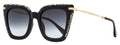 Jimmy Choo Sizequare Ciara /G Sizeunglasses FP39O Black/Leopard 52mm