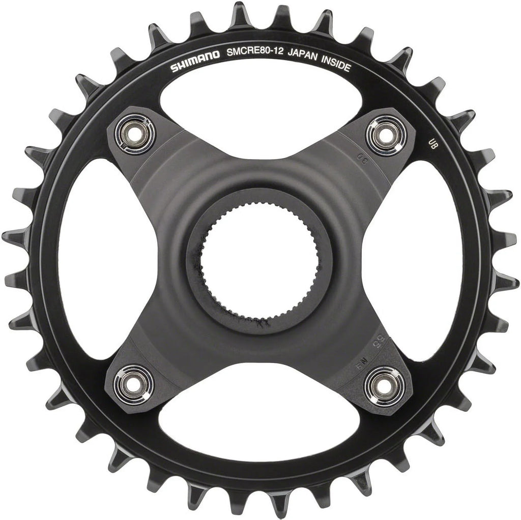 Sizehimano SizeTEPSize SizeM-CRE80-12-B Chainring - 36T Without Chainguard, 55mm Chainline, Black