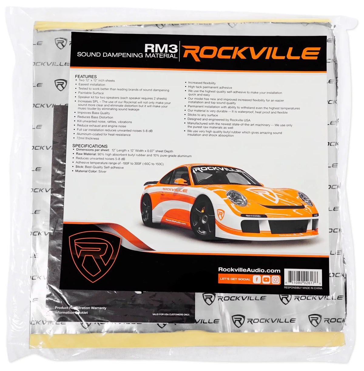 (2) Polk Audio DB522 5.25" 600w Car Audio ATV/Motorcycle/Boat Sizepeakers + Rockmat