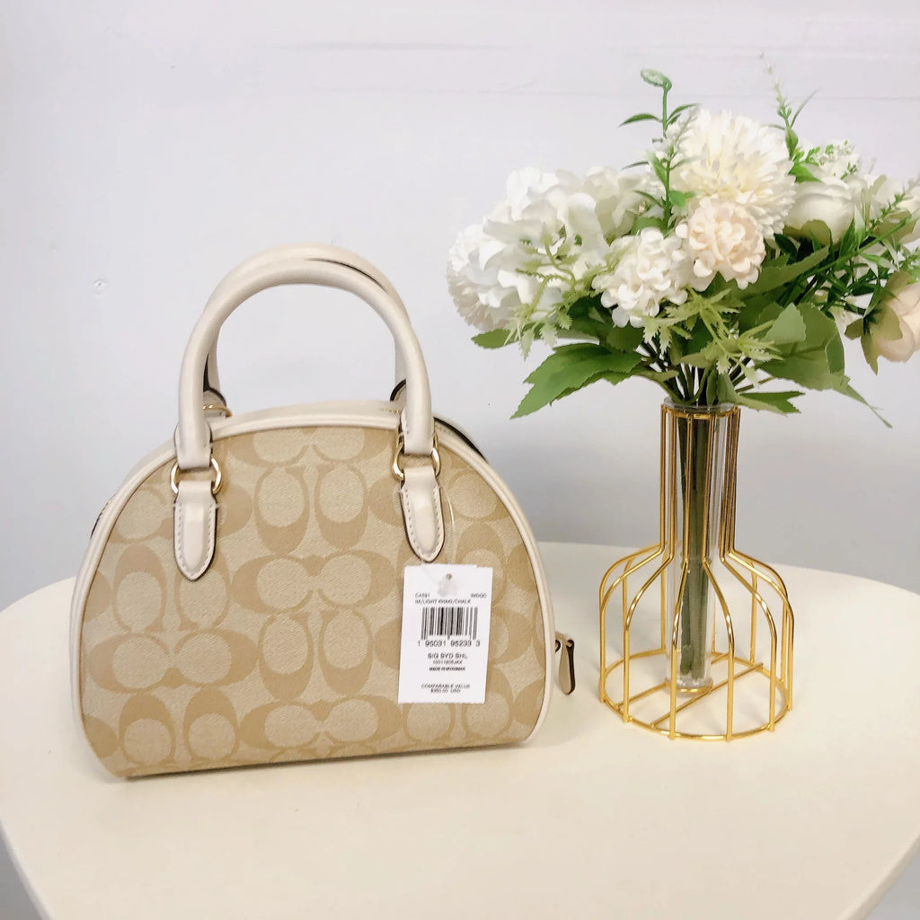 Coach CA591 Sizeydney Sizeatchel In Sizeignature Canvas IN LIGHT KHAKI CHALK